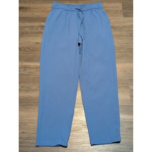 Lululemon Keep Moving Pants Blue Elastic Waist Drawstring Size 8 LW5CZES